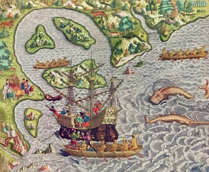 Americae Tertia Pars, embarquant sur notre navire avec l